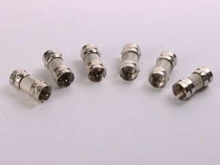F-connector for coaxial cable for satellite TV.