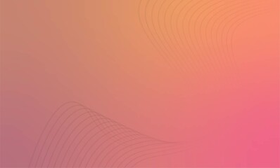 coral gradient background with waves. colorful modern vector template for devices, pc screen, flyer, cover and poster