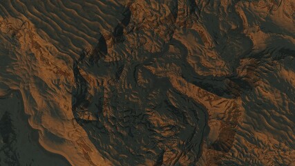 abstract aerial view, abstract cosmic texture, top view of alien planet 3d render