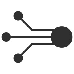 Sensor links vector illustration. Flat illustration iconic design of sensor links, isolated on a white background.