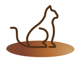 Pet cat symbol logo for your business.