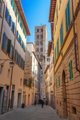 Fototapeta na wymiar Street in Arezzo, Italy