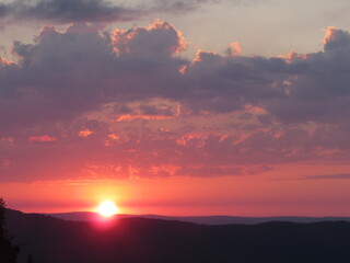 sunrise over the mountains