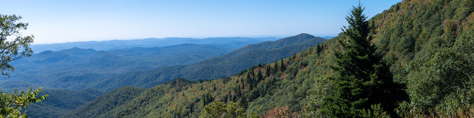 Autumn in the Appalachian Mountains Viewed Along the Blue Ridge Parkway
