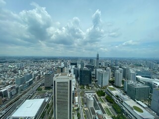 Obraz premium 都市景観 横浜みなとみらい地区の景色 俯瞰
