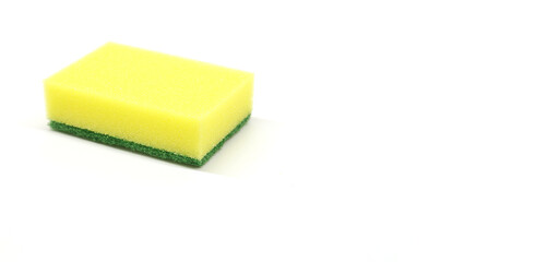 Sponge for washing dishes isolated on white background
