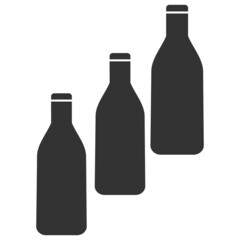 Beer bottles vector illustration. Flat illustration iconic design of beer bottles, isolated on a white background.
