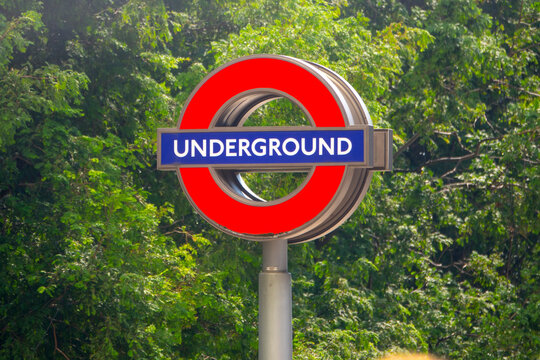 London Underground Sign At Canary Wharf