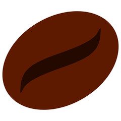 Coffee seed vector illustration. Flat illustration iconic design of coffee seed, isolated on a white background.