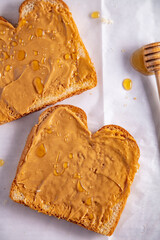 Peanut annd honey sandwich