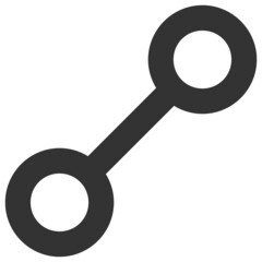 Link vector illustration. Flat illustration iconic design of link, isolated on a white background.