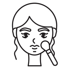 make up with brush