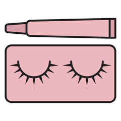 eyelash and glue