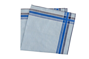 Vintage stripped cotton Handkerchief for men isolated on white background.	
