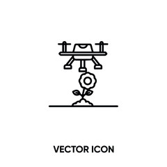Smart farming vector icon. Modern, simple flat vector illustration for website or mobile app.Digital farming symbol, logo illustration. Pixel perfect vector graphics	