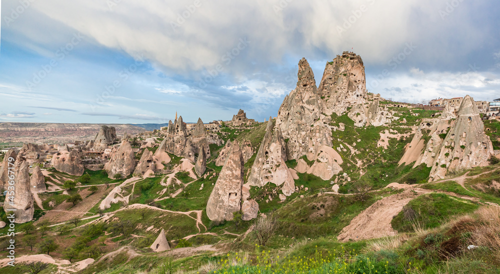 Wall mural cave houses in cappadocia turkey