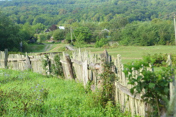 Fototapeta na wymiar Old, wooden fence