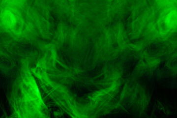 Green steam on a black background.