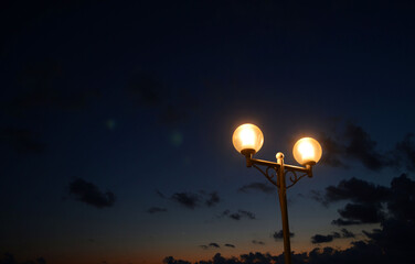 lantern at night