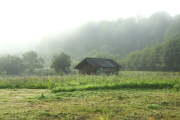Old abandoned house in the village