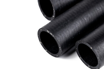 car radiator hose isolated on white background. car engine cooling hose pipe cut out