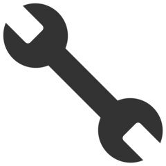 Spanner vector illustration. Flat illustration iconic design of spanner, isolated on a white background.