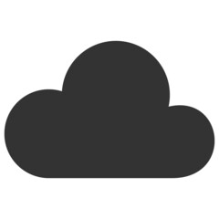 Cloud vector illustration. Flat illustration iconic design of cloud, isolated on a white background.