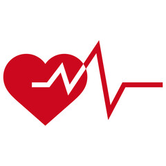 Cardiology vector illustration. Flat illustration iconic design of cardiology, isolated on a white background.