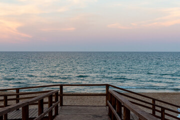 PASARELA MADERA PLAYA MAYORCA MENORCA 2021
