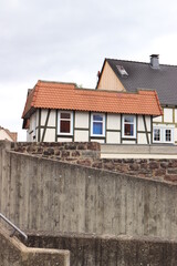 Alte Häuser in Fritzlar. Fachwerkhäuser.