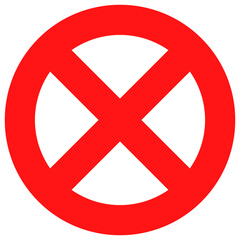 Banned vector illustration. Flat illustration iconic design of banned, isolated on a white background.