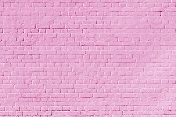 Fototapeta na wymiar Pink brick wall texture. Building architectural background.
