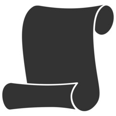 Paper roll vector illustration. Flat illustration iconic design of paper roll, isolated on a white background.