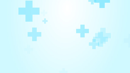 Obraz premium Medical white blue cross pattern background.