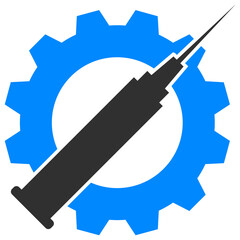 Vaccine industry vector illustration. Flat illustration iconic design of vaccine industry, isolated on a white background.