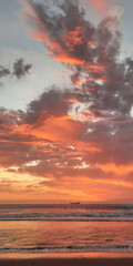 sunset over the sea