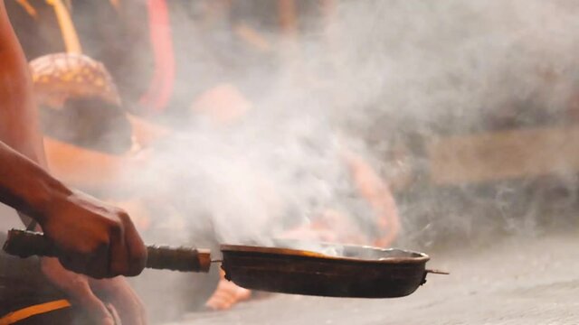 Helpers Removing Spirits In Kuda Lumping Dance - Close-Up