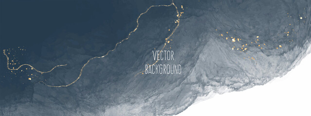 Universal vector horizontal background with gold glitter and space for text	