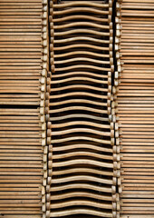 Sillas plegables Apiladas.
Fiesta Mayor.