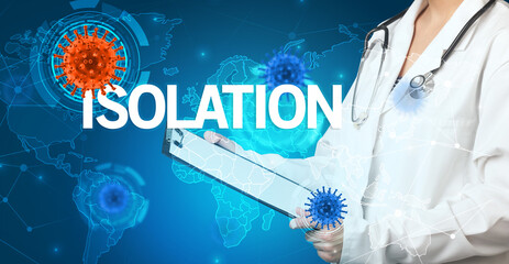 Doctor fills out medical record