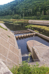 The Porąbka Dam - a dam built in 1928&ndash;1937 in Międzybrodzie Bialskie. It dams up the waters of the Sola River