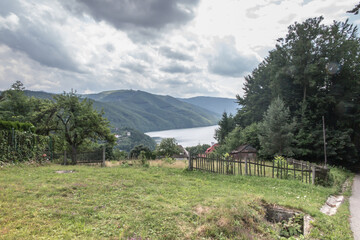 Fototapeta na wymiar A fragment of the landscape around Miedzybrodzkie Lake