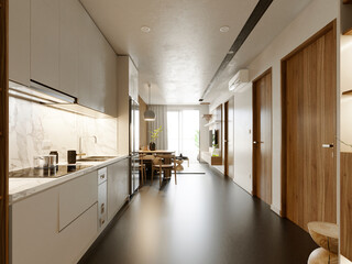 3d render of home living room