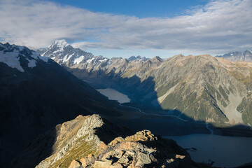 overlooking mt cook national park on the south island of NewZealand