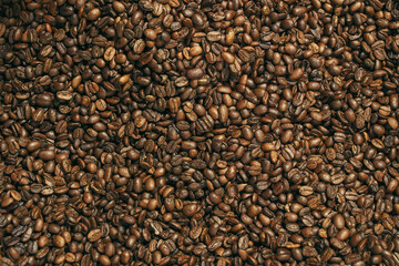 organic coffee beans background texture