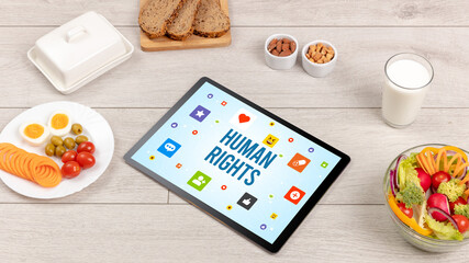 Healthy Tablet Pc compostion, social networking concept