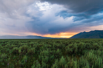 Sunset over Caribou-Targhee National Forest