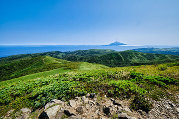 礼文岳の頂上から見る風景礼文岳の頂上