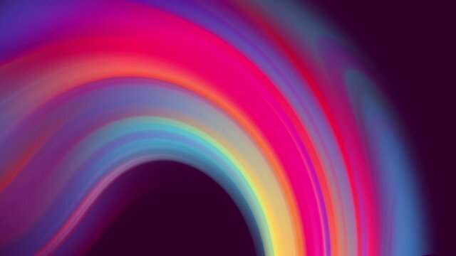 Gradient of rainbow colors are cyclically shifting in loop. It is 4k beautiful abstract background with seamless looping animation for holiday presentations or trendy stuff in motion design style.