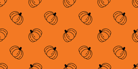 pumpkin Halloween seamless pattern vector ghost cartoon scarf isolated tile background illustration repeat wallpaper grif wrapping papersymbol icon doodle design